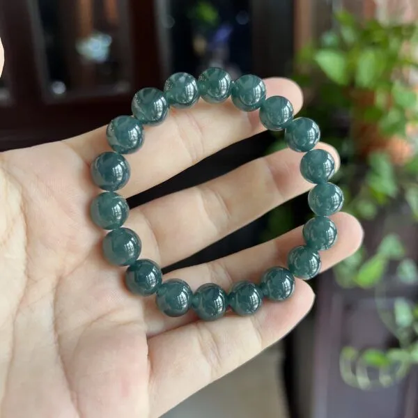 Vòng chuỗi Lam ngọc cẩm thạch Guatemala 10 ly