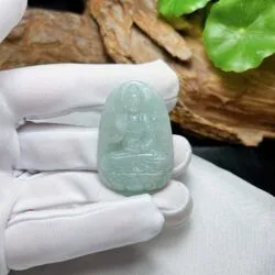 A Di Đà phật ngọc Cẩm thạch Myanmar, chạm tay tinh xảo - Ảnh 10