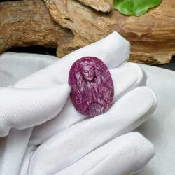 Đức mẹ Maria đá quý Ruby Nam Phi, chạm khắc thủ công tinh xảo - Hình ảnh 6