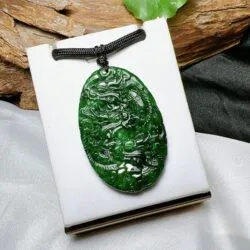 Mặt dây Rồng nhả long châu ngọc Phỉ thuý thiết long sinh - Ảnh 4