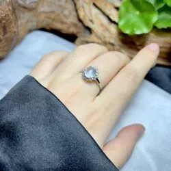 Nhẫn ngọc Phỉ thuý băng chủng Myanmar, vàng 18k - Ảnh 8