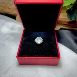 Nhẫn ngọc Phỉ thuý băng chủng Myanmar, vàng 18k - Ảnh 4