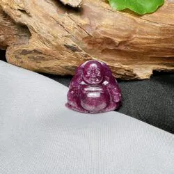 Phật Di Lặc đá quý Ruby Nam Phi, chạm khắc thủ công - Ảnh 5