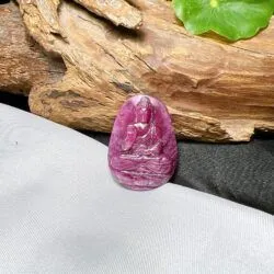 A Di Đà phật đá quý Ruby Nam Phi, chạm khắc thủ công