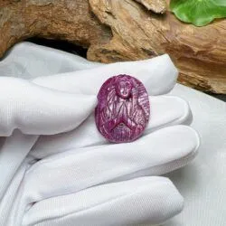 Đức mẹ Maria đá quý Ruby Nam Phi, chạm khắc thủ công tinh xảo - Hình ảnh 5