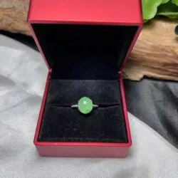 Nhẫn ngọc Phỉ thúy Miến Điện (Myanmar), vàng 18k - Ảnh 7
