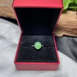 Nhẫn ngọc Phỉ thúy Miến Điện (Myanmar), vàng 18k - Ảnh 2