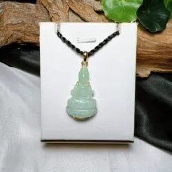 Phật Quán thế âm bồ tát ngọc Cẩm thạch Myanmar, vàng 18k - Ảnh 5