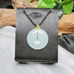 Đồng điếu ngọc Phỉ thuý băng chủng Myanmar, vàng 18k