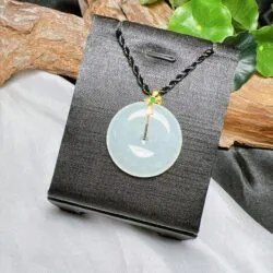 Đồng điếu ngọc Phỉ thuý băng chủng Myanmar, vàng 18k - Hình ảnh 4