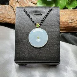Mặt dây Đồng điếu ngọc Phỉ thuý Myanmar, vàng 18k - Ảnh 2