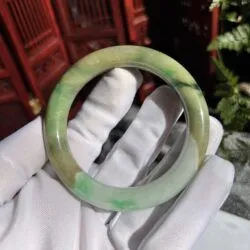 Vòng bản liền ngọc Cẩm thạch 3 màu Phúc-Lộc-Thọ - Hình ảnh 2