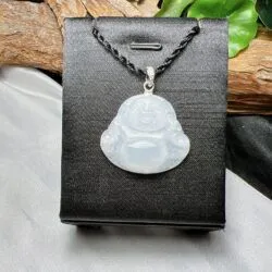 Phật Di Lặc ngọc Phỉ thuý băng chủng Myanmar, vàng 18k