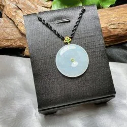 Mặt dây Đồng điếu ngọc Phỉ thuý Myanmar, vàng 18k - Ảnh 5