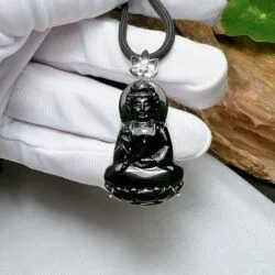 Quán thế âm bồ tát ngọc Phỉ thuý mực dục Myanmar - Hình ảnh 12