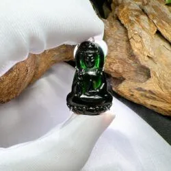 Quán thế âm bồ tát ngọc Phỉ thuý mực dục Myanmar - Hình ảnh 7