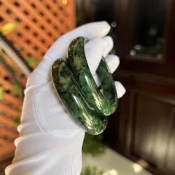 Vòng bản liền ngọc Cẩm thạch sơn thuỷ Myanmar - Ảnh 5