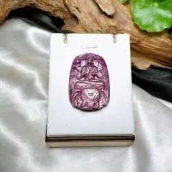 Mặt dây Phổ hiền bồ tát Ruby Nam Phi, chạm khắc thủ công tinh xảo - Ảnh 7