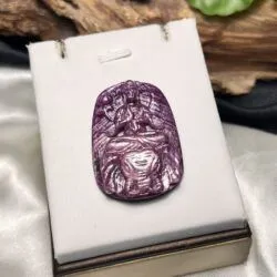 Mặt dây Phổ hiền bồ tát Ruby Nam Phi, chạm khắc thủ công tinh xảo - Ảnh 5