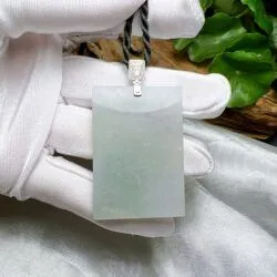 Mặt dây vô sự bài ngọc Phỉ thuý băng chủng Myanmar - Ảnh 2