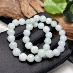 Vòng chuỗi ngọc Cẩm thạch Myanmar mài giác 10 ly - Ảnh 6