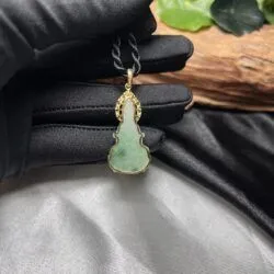Quán thế âm bồ tát ngọc Cẩm thạch Myanmar, vàng 18k - Hình ảnh 6