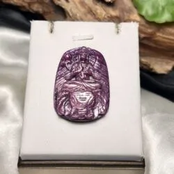Mặt dây Phổ hiền bồ tát Ruby Nam Phi, chạm khắc thủ công tinh xảo - Ảnh 6