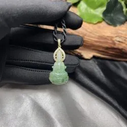 Quán thế âm bồ tát ngọc Cẩm thạch Myanmar, vàng 18k - Hình ảnh 5