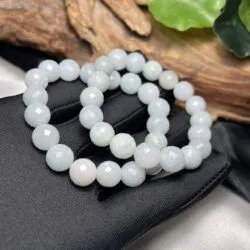 Vòng chuỗi ngọc Cẩm thạch Myanmar mài giác 10 ly - Ảnh 7
