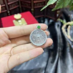 Mặt dây đồng điếu ngọc Phỉ thuý băng chủng Muna - Hình ảnh 3