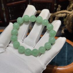 Vòng chuỗi ngọc phỉ thuý xanh lục nhạt 12 ly
