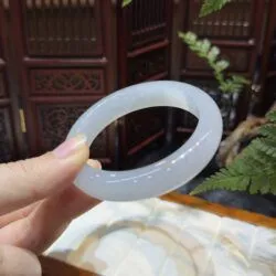 Vòng bản liền ngọc phỉ thuý băng chủng Myanmar - Ảnh 5