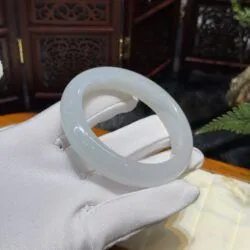Vòng bản liền ngọc phỉ thuý băng chủng Myanmar - Ảnh 8