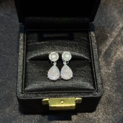 Khuyên tai ngọc phỉ thuý thuỷ tinh chủng