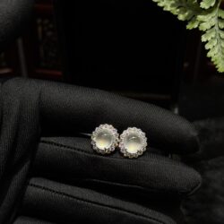 Khuyên tai ngọc phỉ thuý thuỷ tinh chủng Khuyên tai ngọc phỉ thuý thuỷ tinh chủng