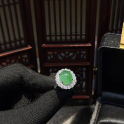 Nhẫn ngọc phỉ thúy xanh lục