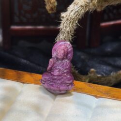 Mặt dây A Di Đà phật đá Ruby sao thiên nhiên - Hình ảnh 4