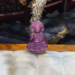 Mặt dây A Di Đà phật đá Ruby sao thiên nhiên - Hình ảnh 5