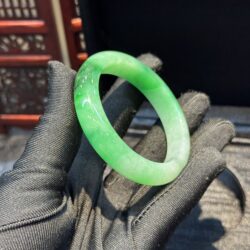 Vòng bản liền ngọc phỉ thuý xanh cay Myanmar