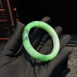 Vòng bản liền ngọc phỉ thuý xanh cay Myanmar