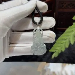 Quán thế âm bồ tát ngọc phỉ thuý băng gà đen - Ảnh 7