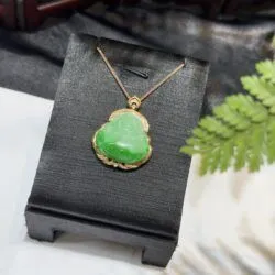 Phật Di Lặc ngọc phỉ thuý xanh cay Myanmar - Hình ảnh 3
