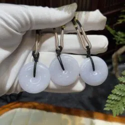 Mặt dây Đồng điếu ngọc cẩm thạch tím tử la lan Myanmar - Hình ảnh 4