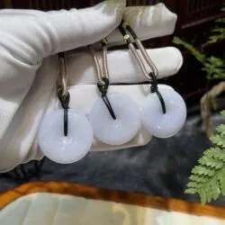 Mặt dây Đồng điếu ngọc cẩm thạch tím tử la lan Myanmar - Hình ảnh 5