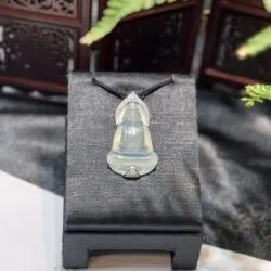 Mặt dây Quán thế âm bồ tát ngọc phỉ thuý cao băng Myanmar - Ảnh 3