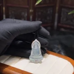 Mặt dây Quán thế âm bồ tát ngọc phỉ thuý cao băng Myanmar - Ảnh 6