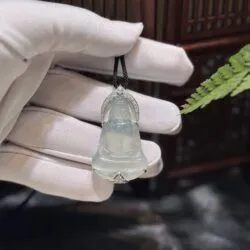 Mặt dây Quán thế âm bồ tát ngọc phỉ thuý cao băng Myanmar - Ảnh 7