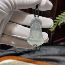 Mặt dây Quán thế âm bồ tát ngọc phỉ thuý cao băng Myanmar - Ảnh 10