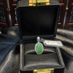 Mặt dây ngọc phỉ thuý xanh lý táo Myanmar