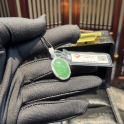 Mặt dây ngọc phỉ thuý xanh lý táo Myanmar